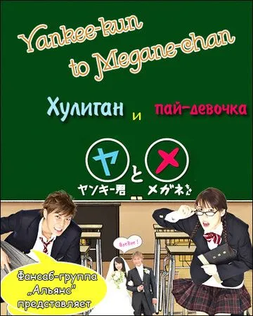 Хулиган и пай-девочка / Yankee-kun to Megane-chan (2010) сериал скачать через торрент в хорошем качестве
